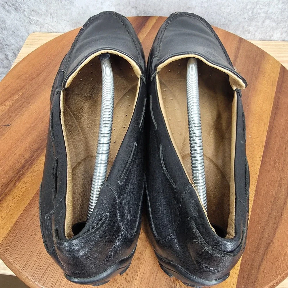 Sperry Top-Sider Driving Shoes Mens‎ 11.5 Black Leather Boat Loafers Moccasins